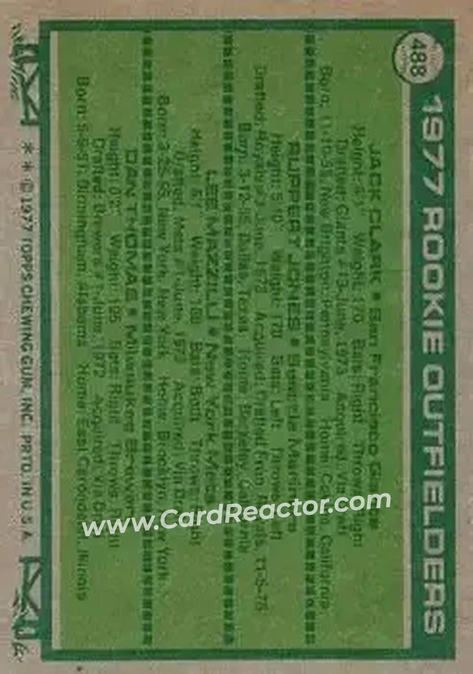 Back of Card #488