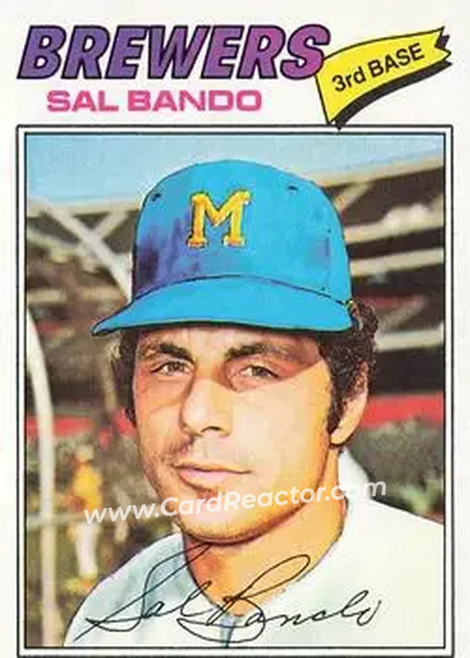 1977 Topps #498 - Sal Bando - Milwaukee Brewers