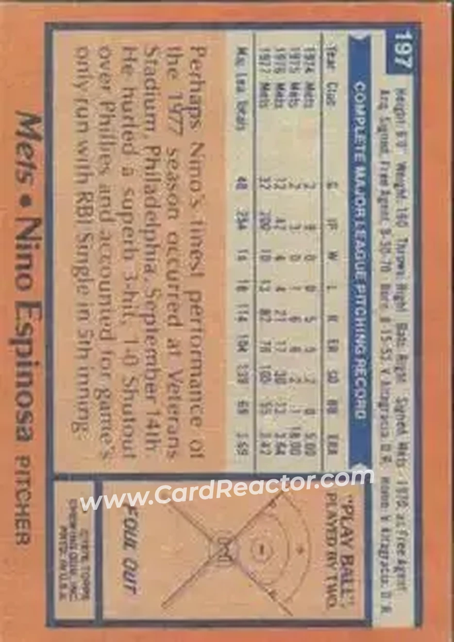 Back of Nino Espinosa