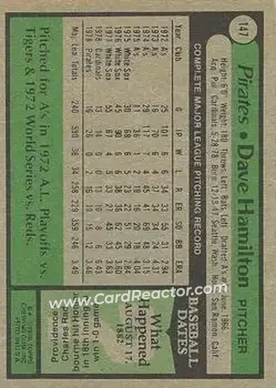 Back of Dave Hamilton