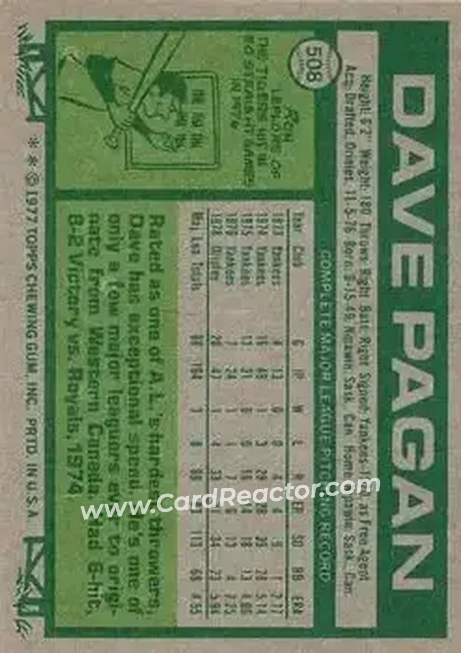 Back of Dave Pagan
