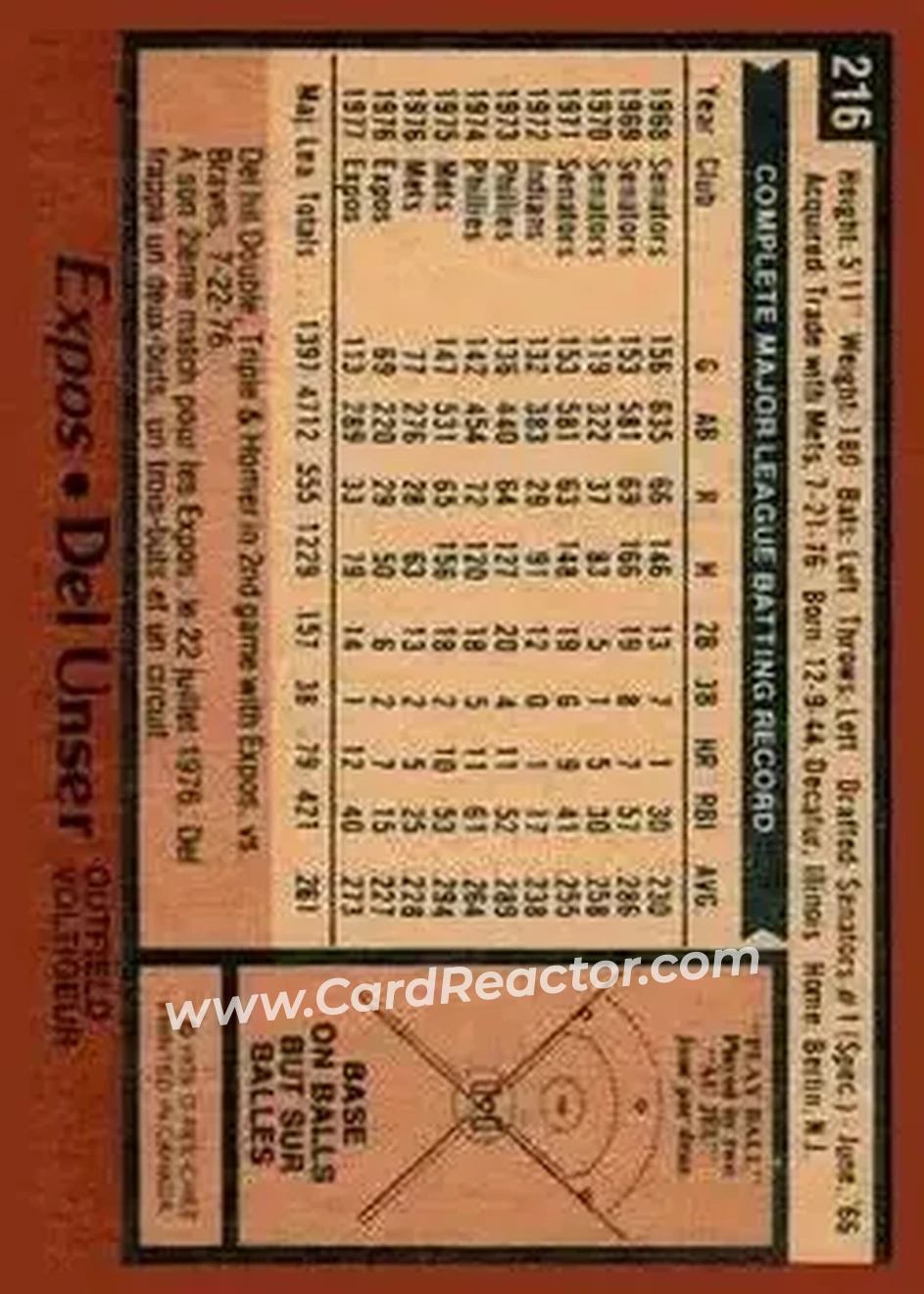 Back of Del Unser