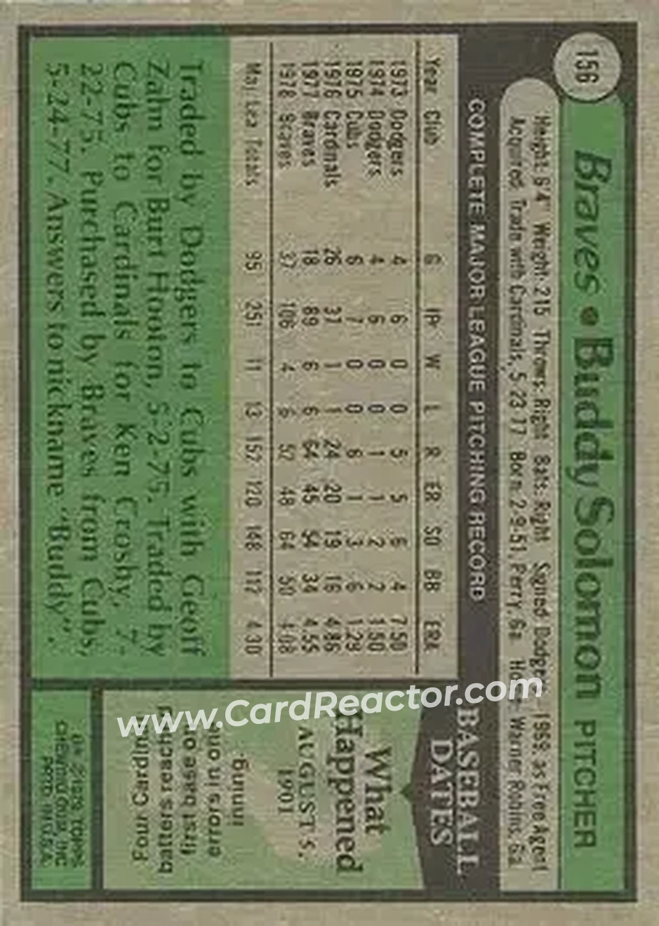 Back of Buddy Solomon