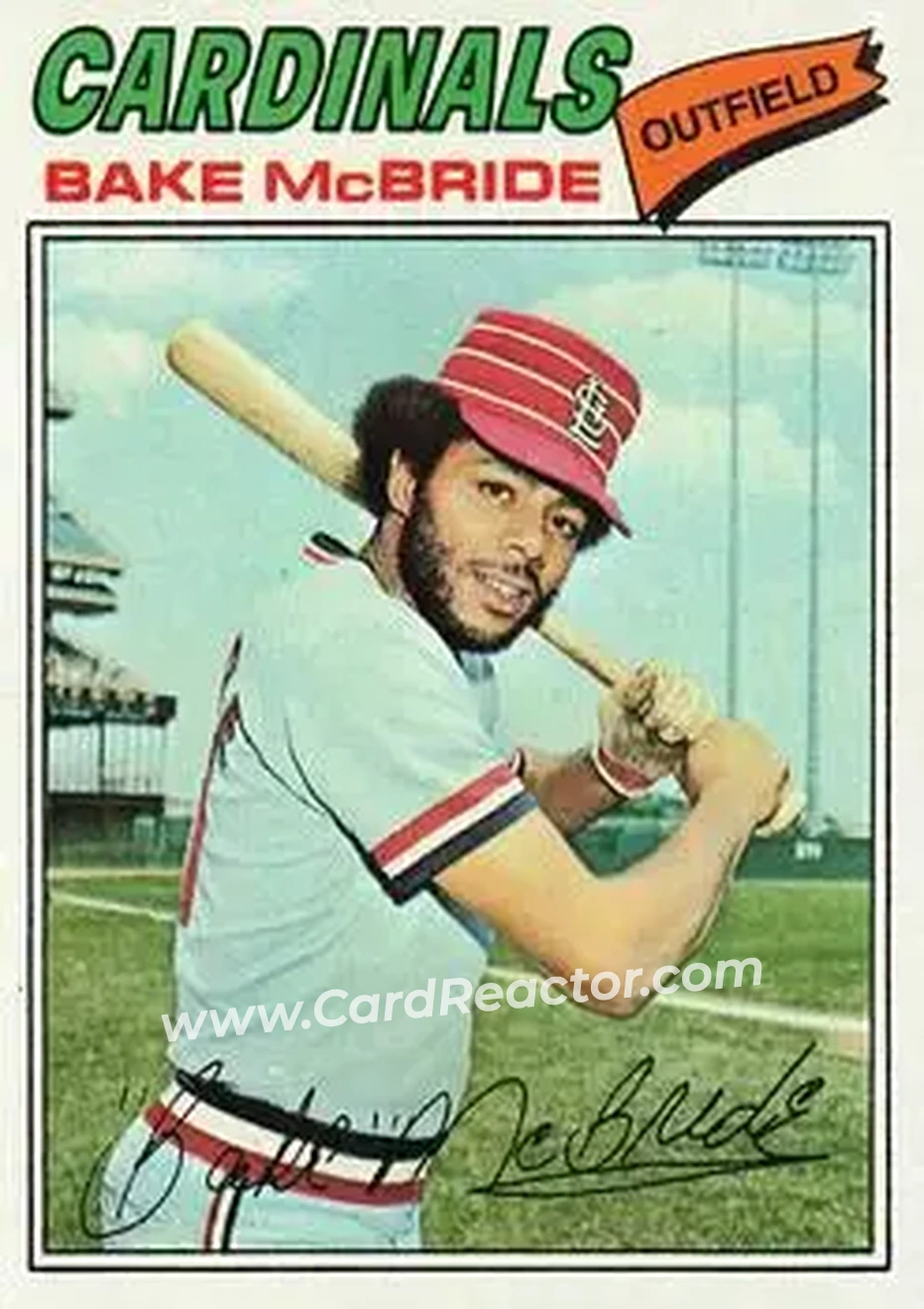 1977 Topps #516 - Bake McBride - St. Louis Cardinals