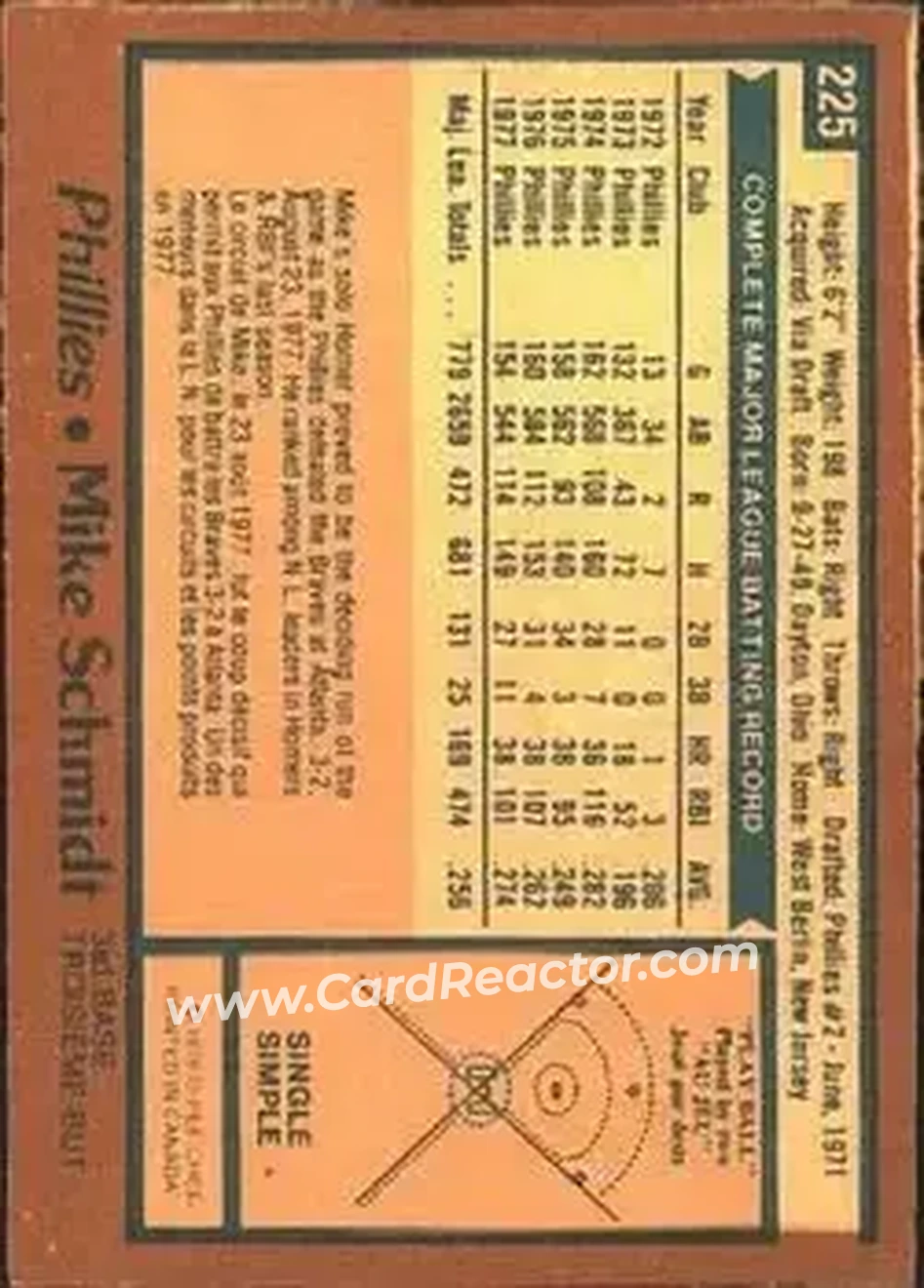 Back of Mike Schmidt