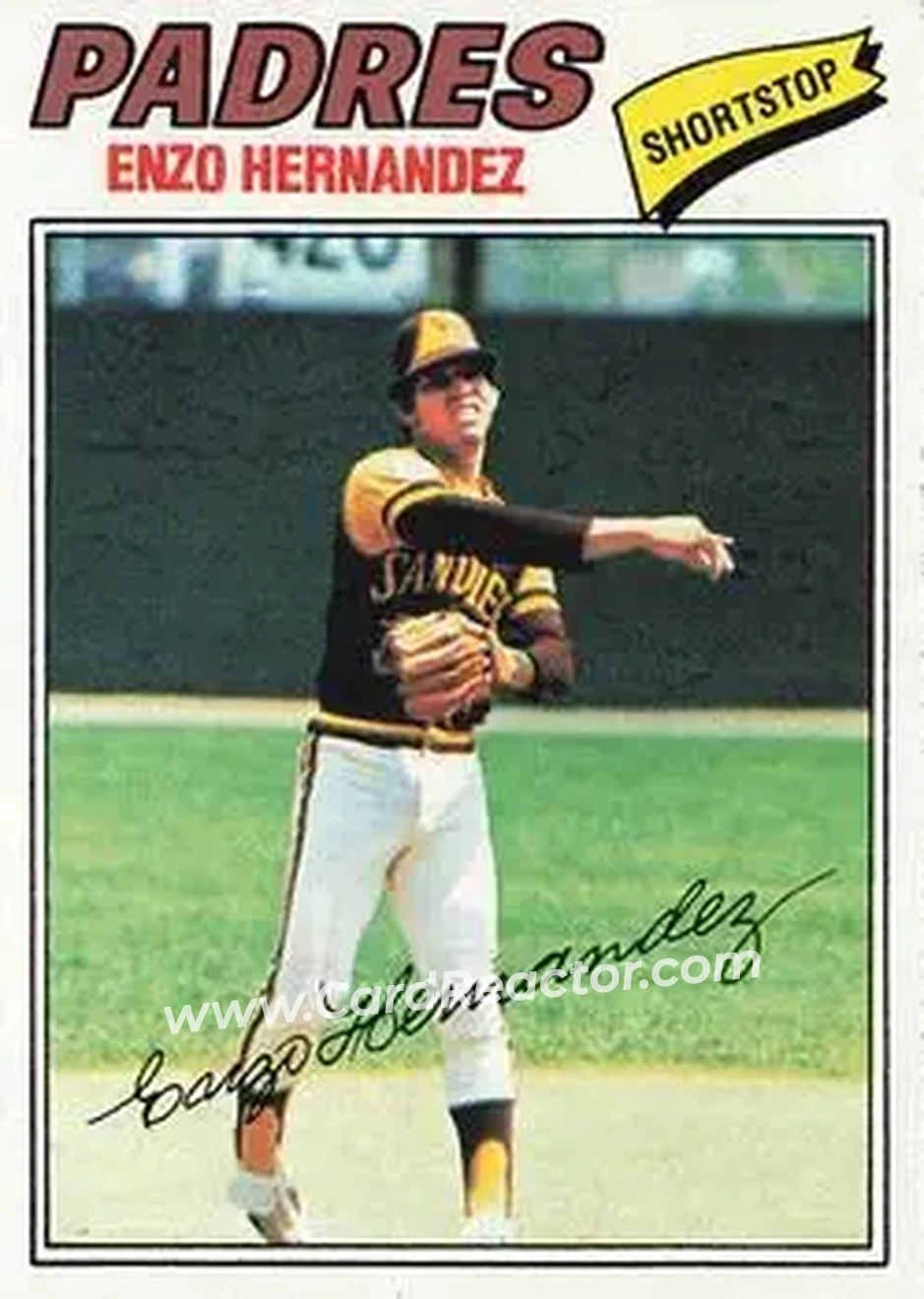 1977 Topps #522 - Enzo Hernandez - San Diego Padres