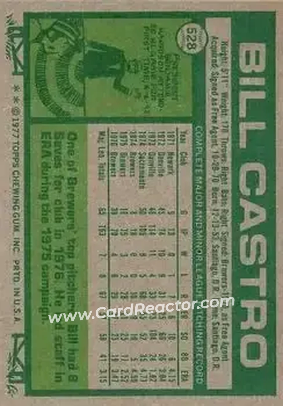 Back of Bill Castro