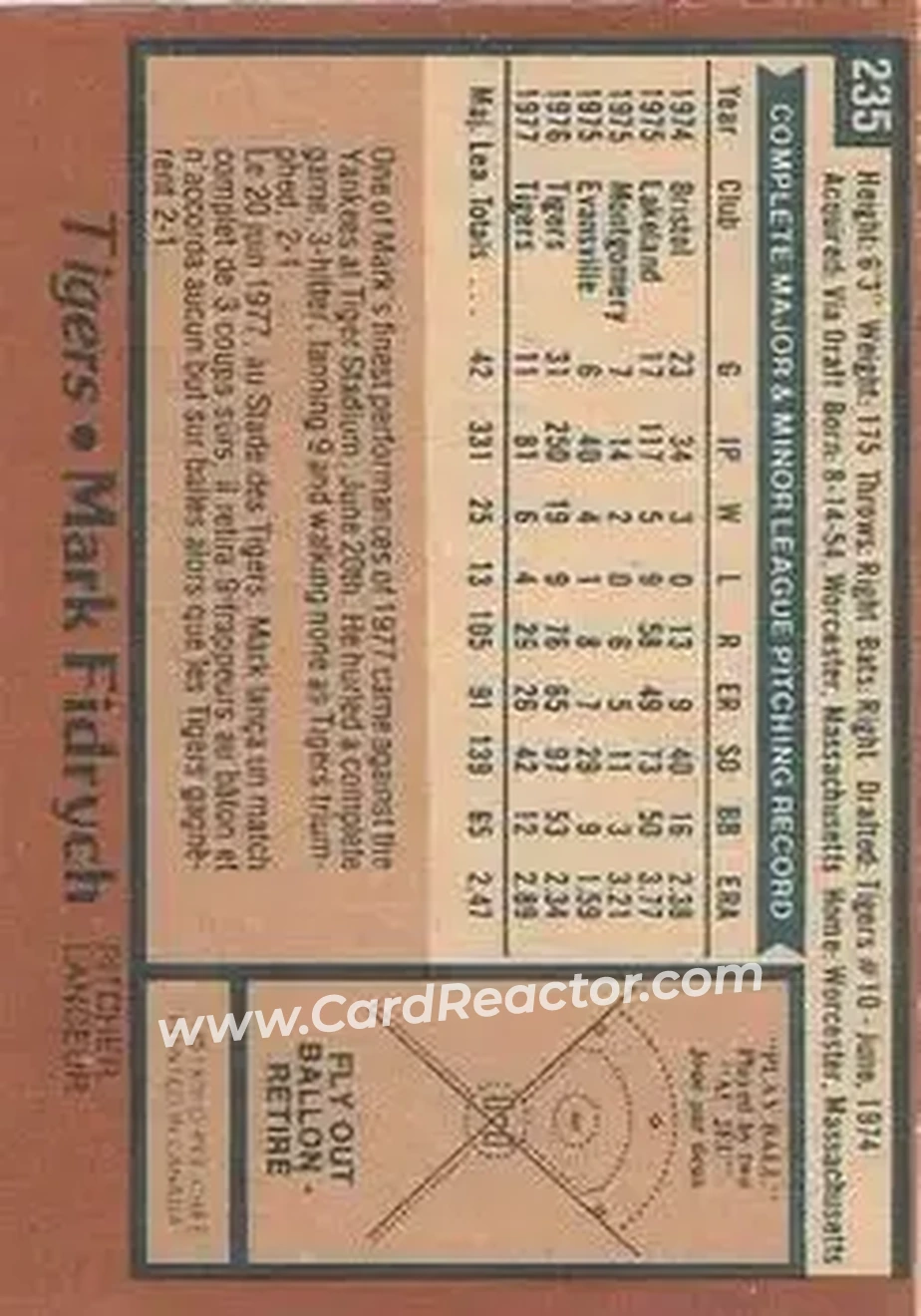 Back of Mark Fidrych