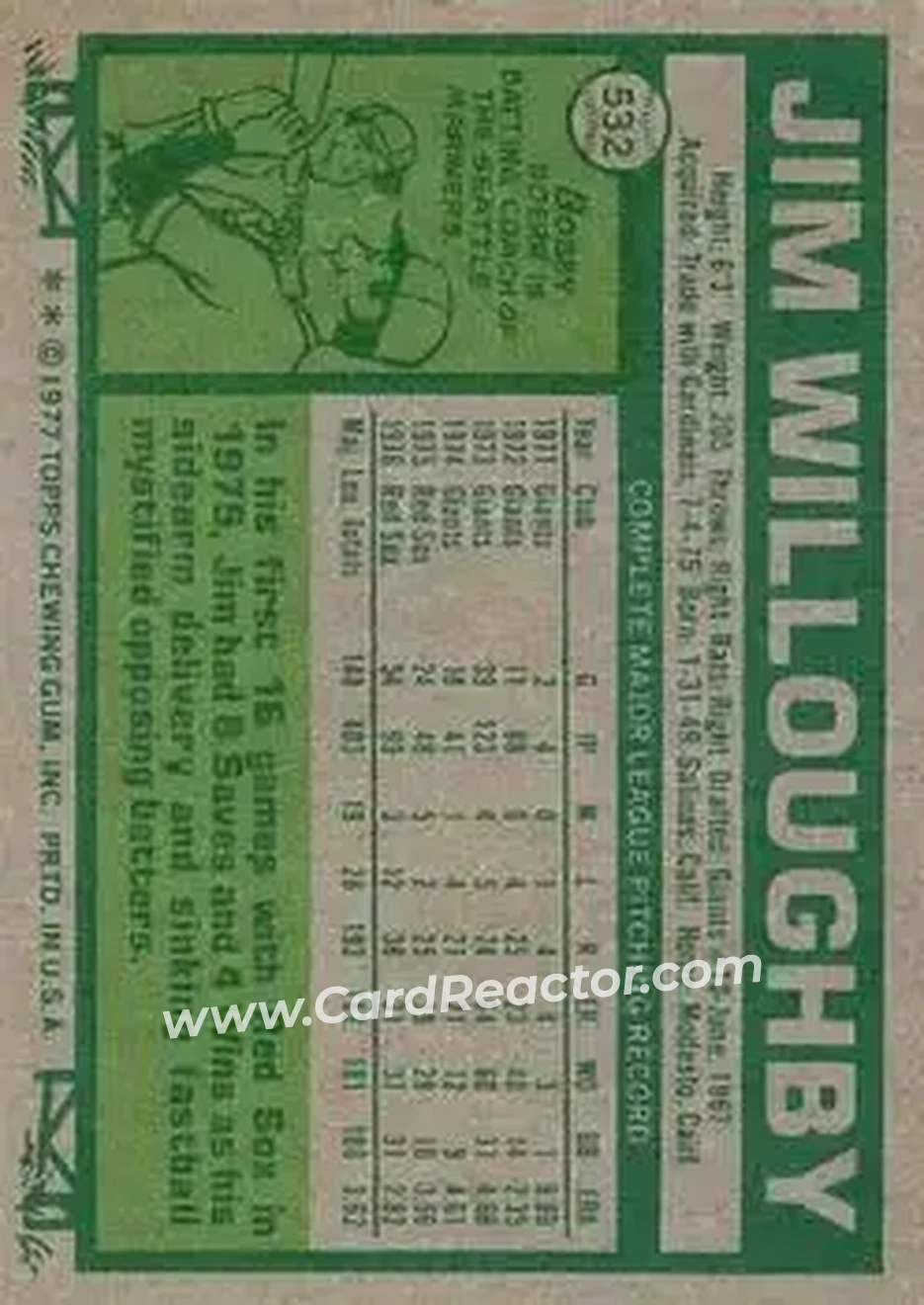 Back of Jim Willoughby