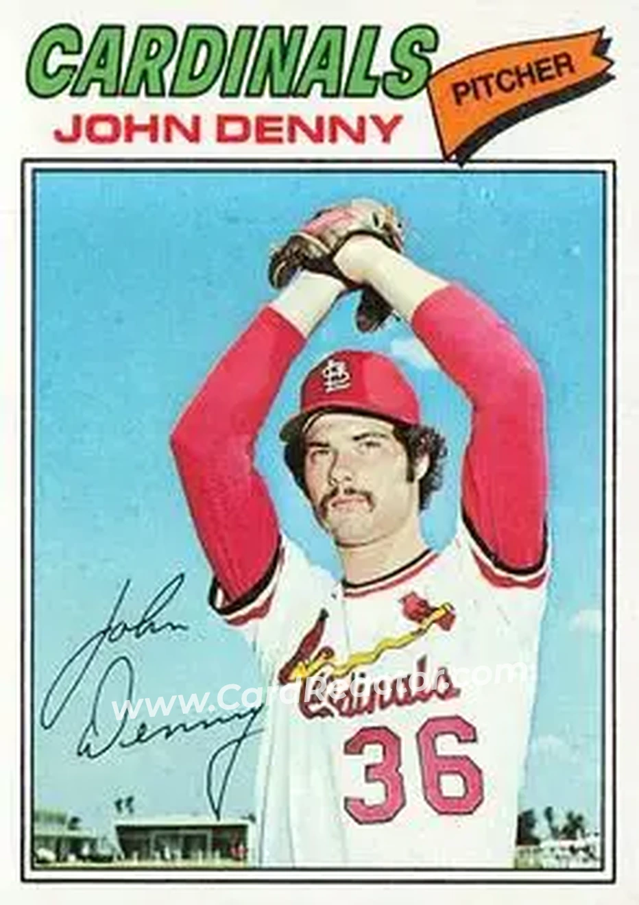 1977 Topps #541 - John Denny - St. Louis Cardinals