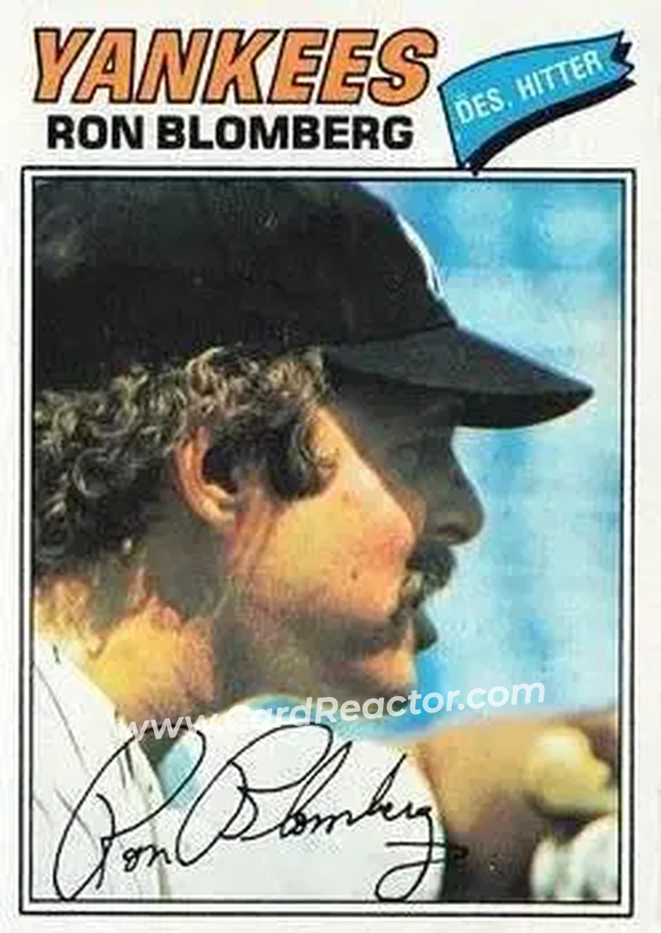 1977 Topps #543 - Ron Blomberg - New York Yankees