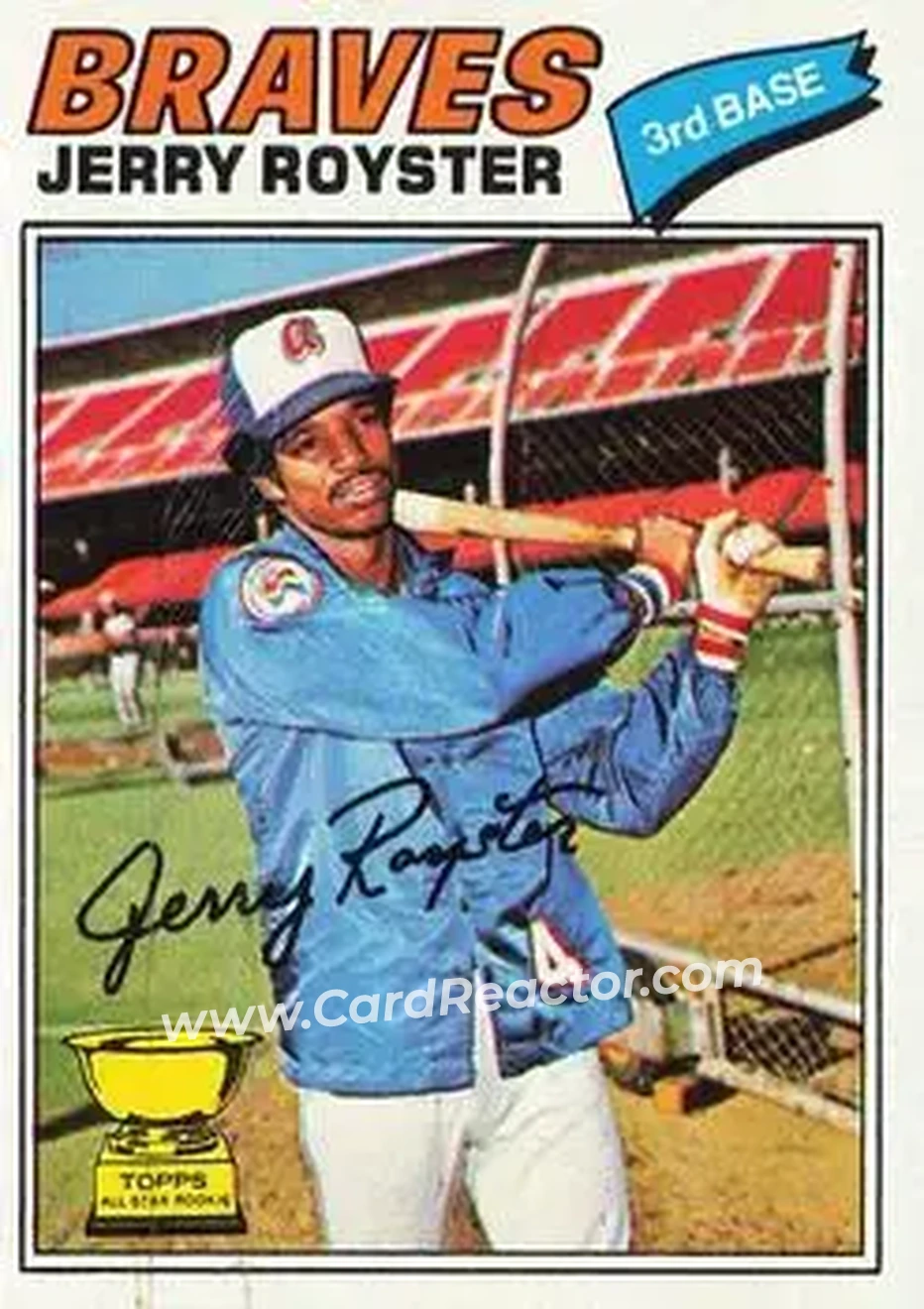 1977 Topps #549 - Jerry Royster - Atlanta Braves