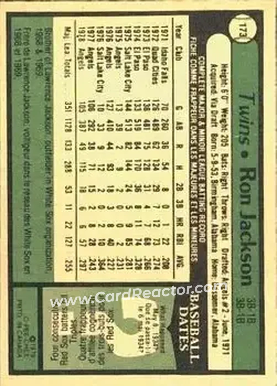 Back of Ron Jackson