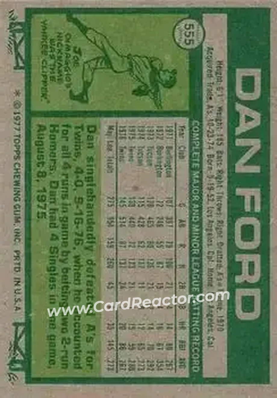 Back of Dan Ford