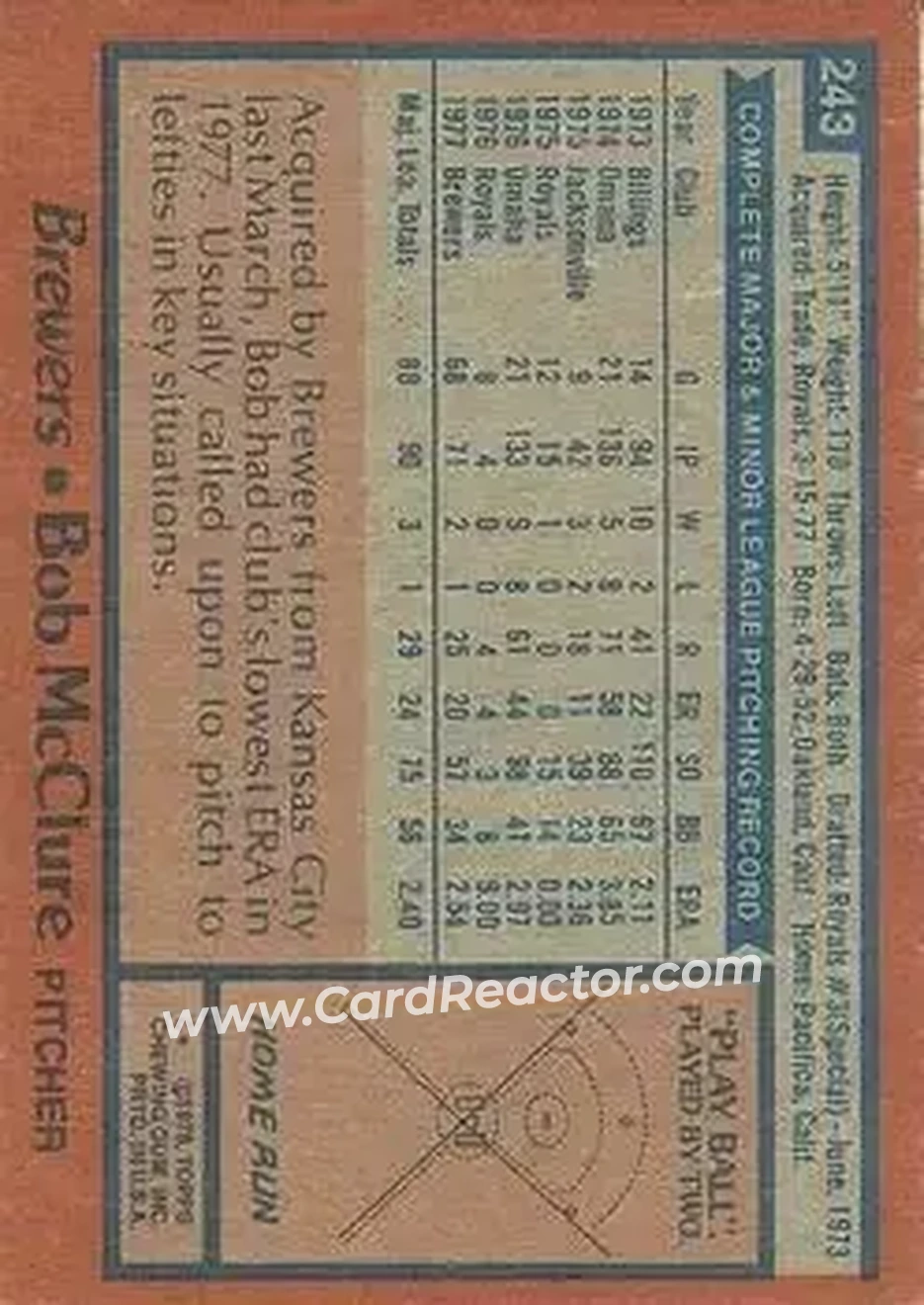 Back of Bob McClure