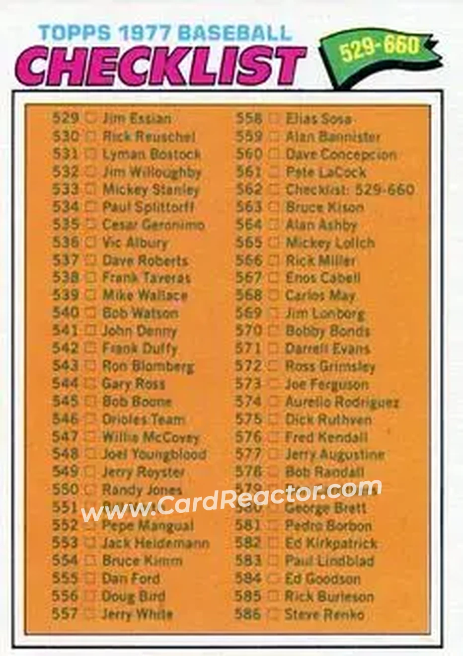 Front of Card #562