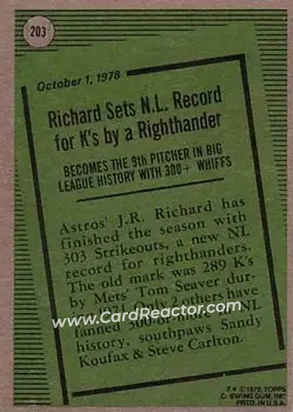 Back of J.R. Richard