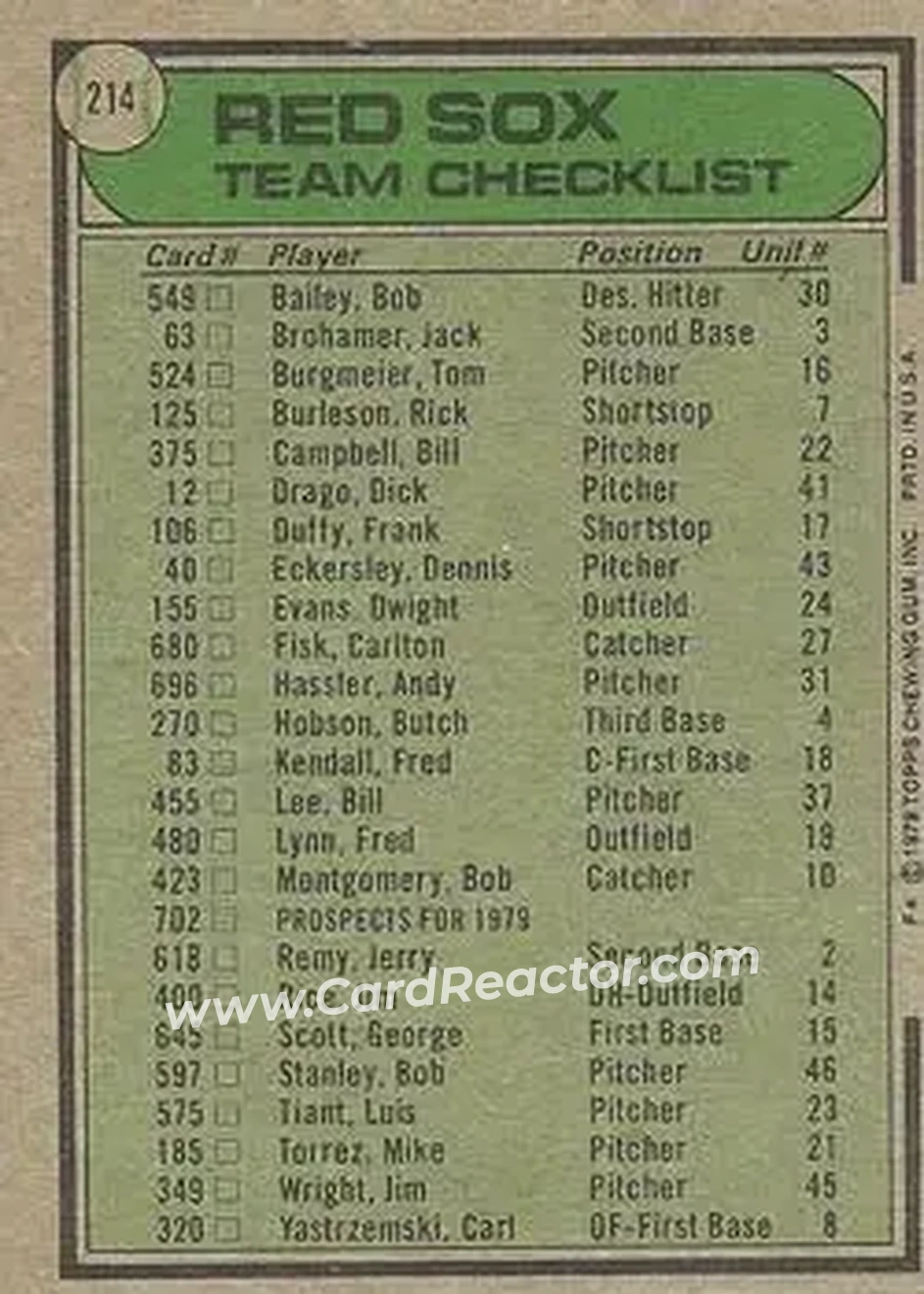 Back of Card #214
