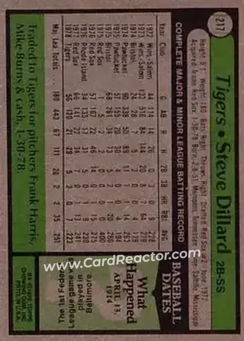 Back of Steve Dillard