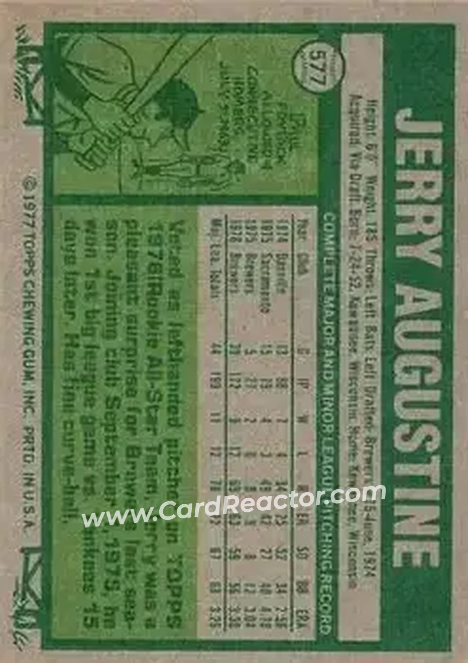 Back of Jerry Augustine