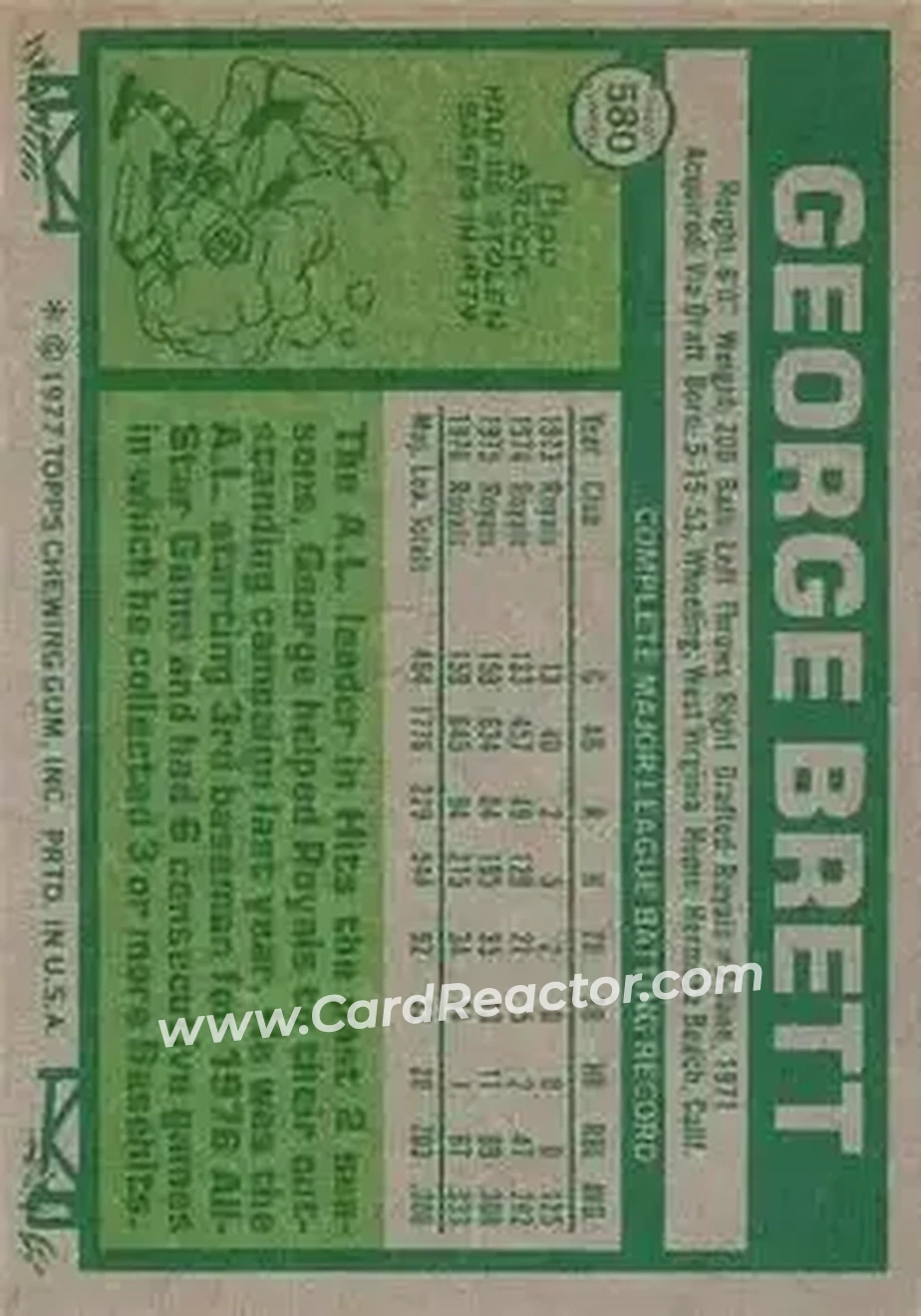 Back of George Brett