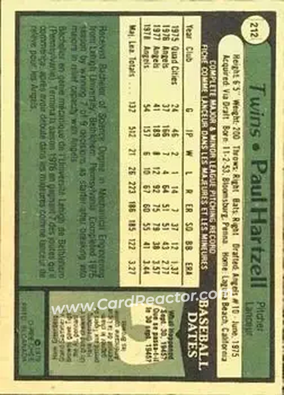 Back of Paul Hartzell