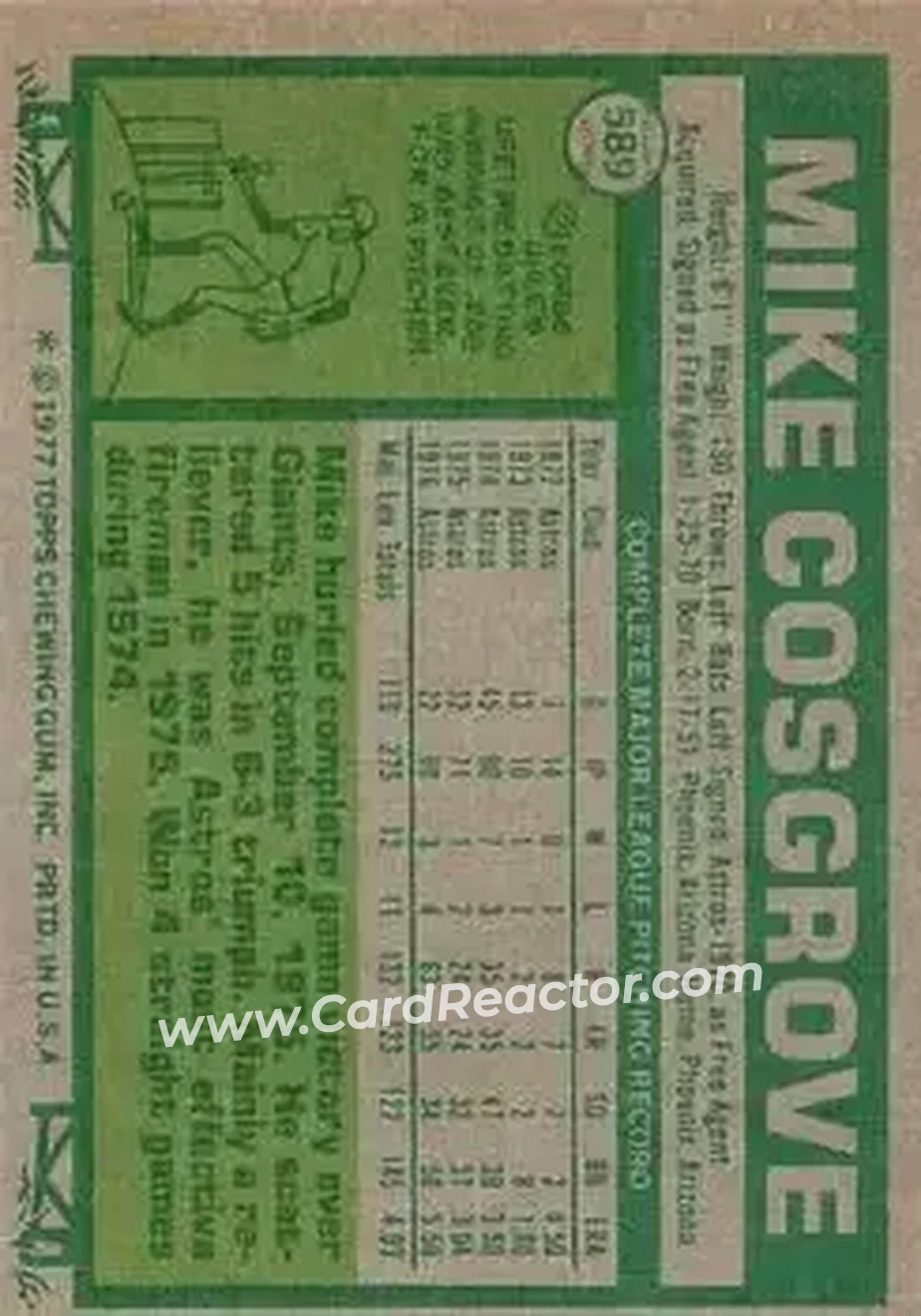 Back of Mike Cosgrove