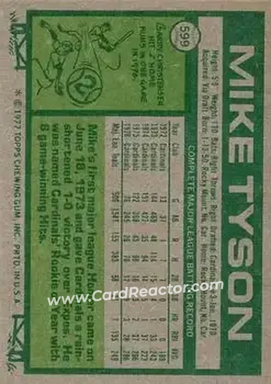 Back of Mike Tyson