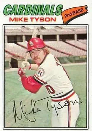 1977 Topps #599 - Mike Tyson - St. Louis Cardinals