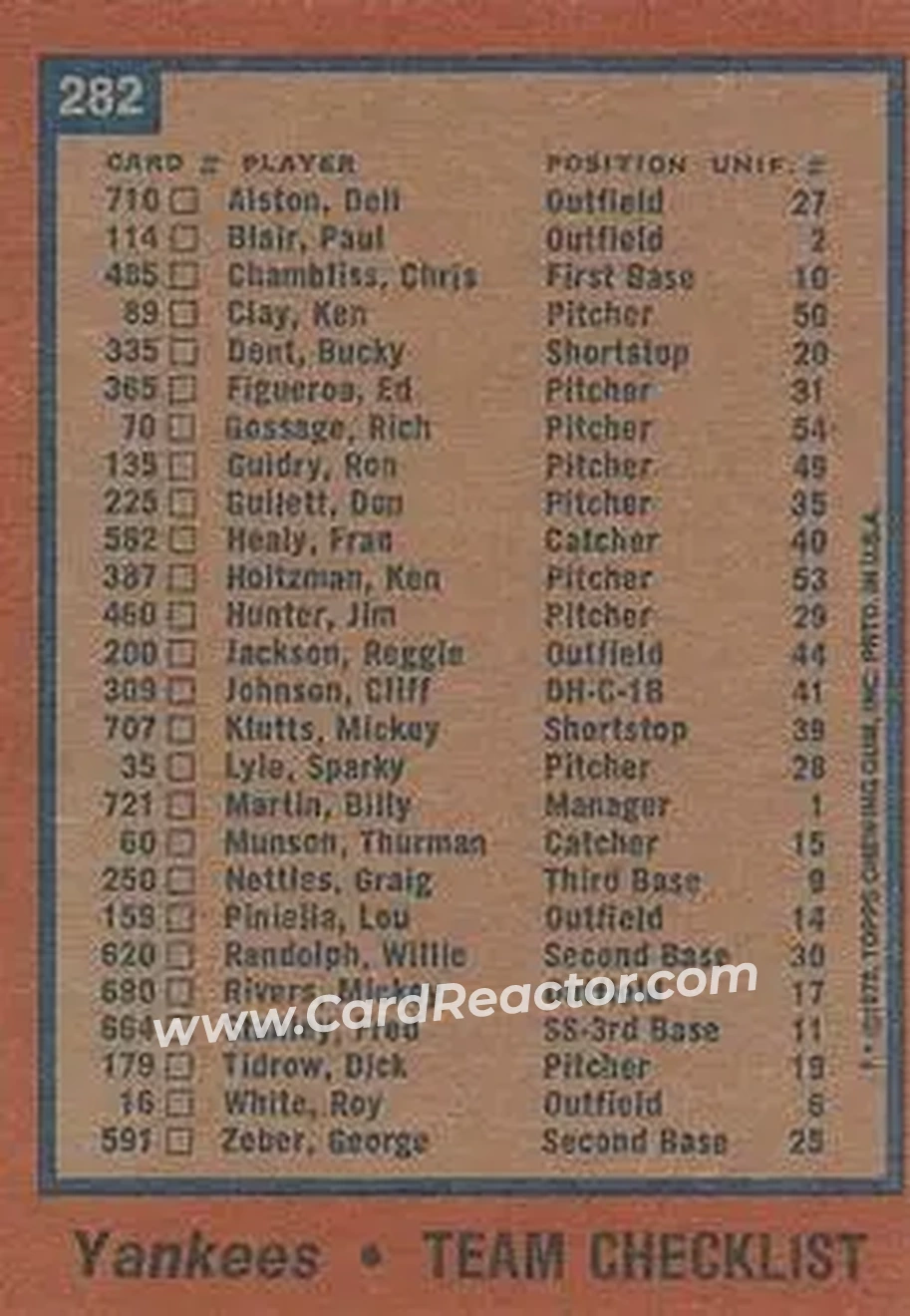 Back of Card #282