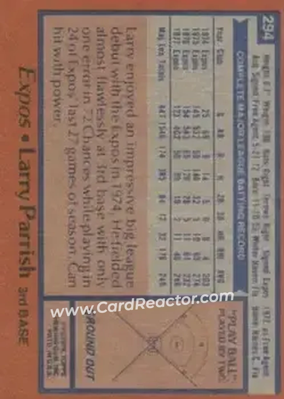 Back of Larry Parrish