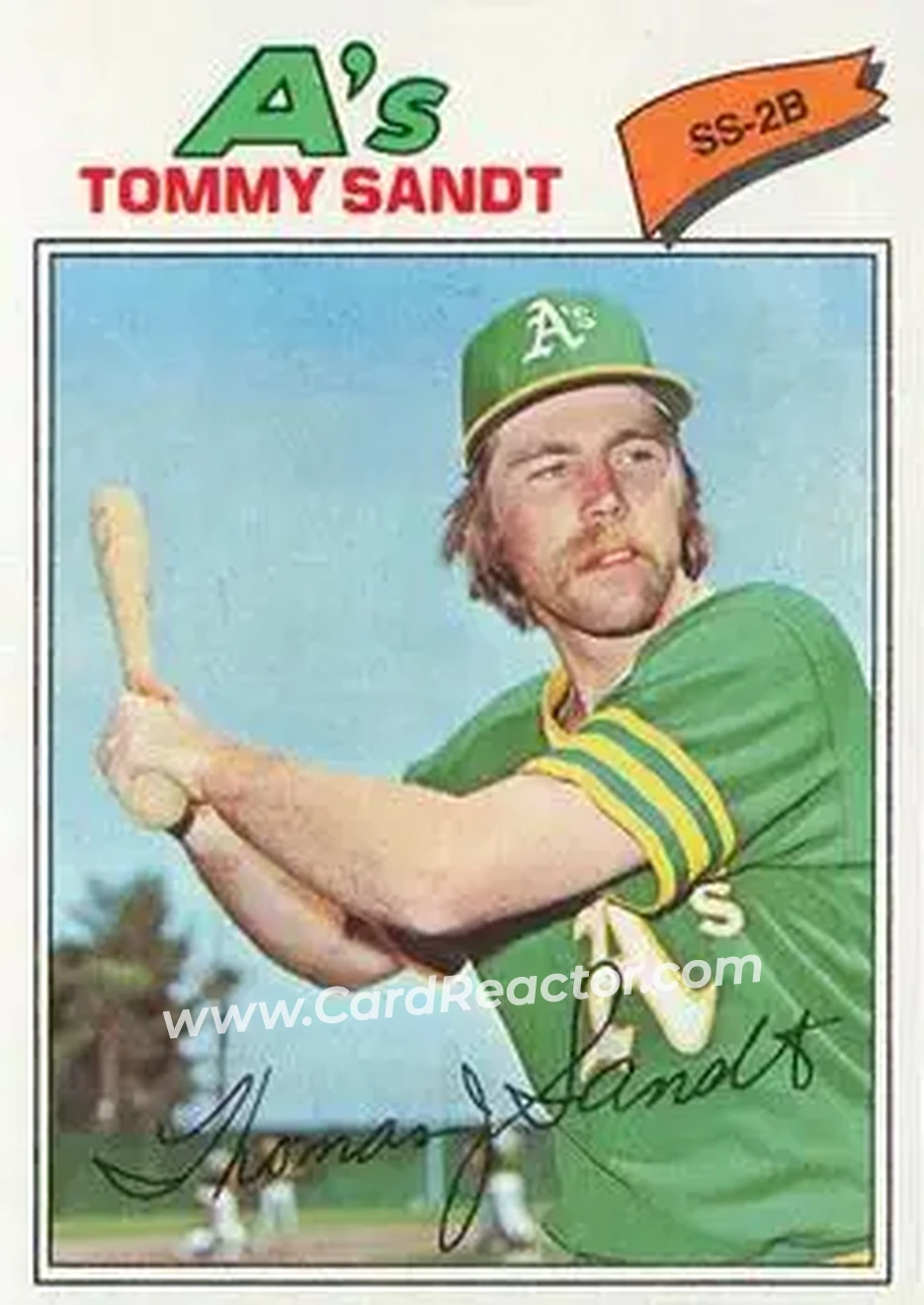 1977 Topps #616 - Tommy Sandt - Oakland Athletics