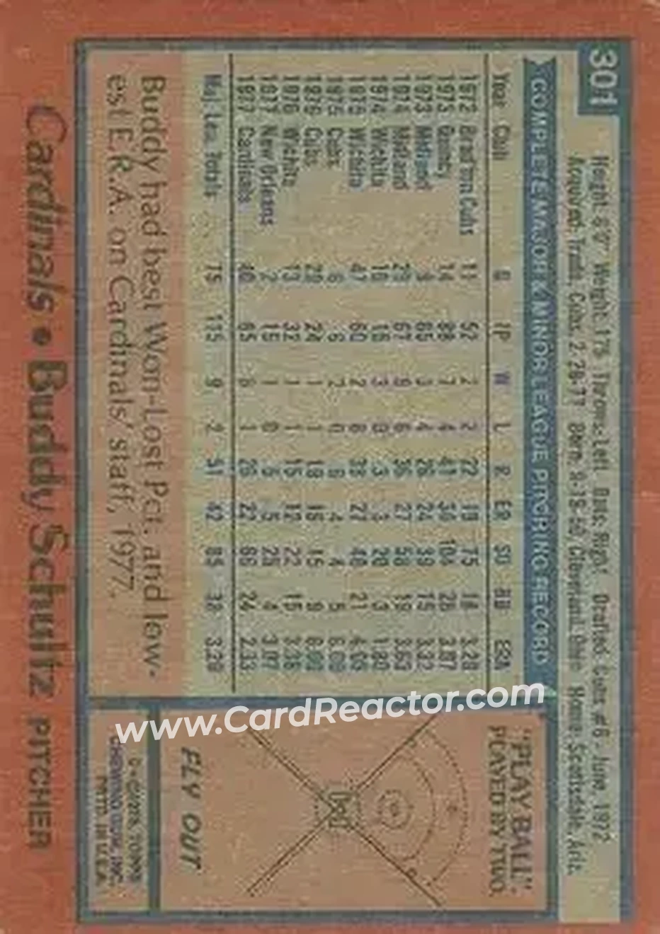 Back of Buddy Schultz