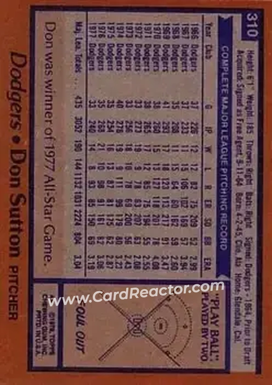 Back of Don Sutton