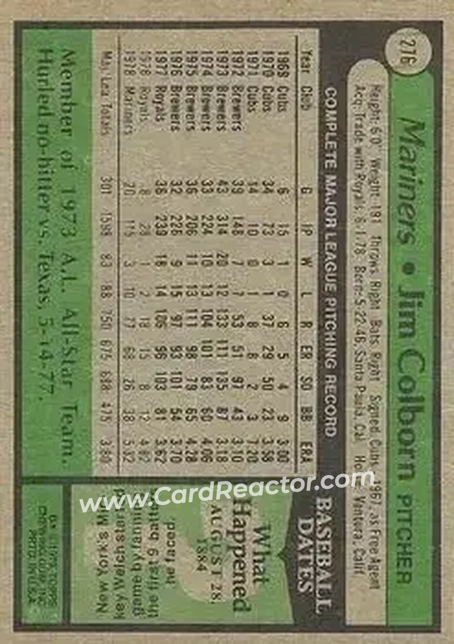 Back of Jim Colborn