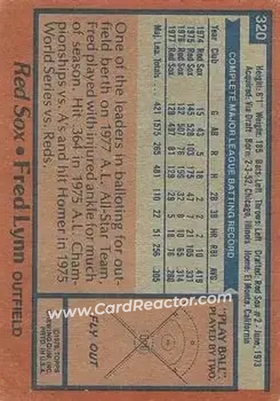Back of Fred Lynn