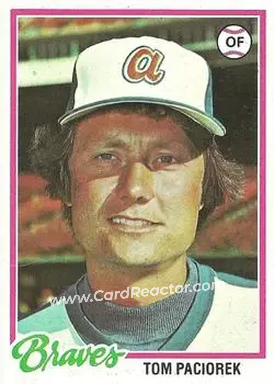 1978 Topps #322 - Tom Paciorek - Atlanta Braves