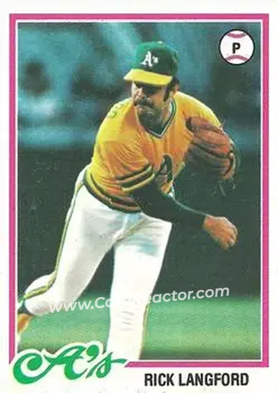 1978 Topps #327 - Rick Langford - Oakland Athletics
