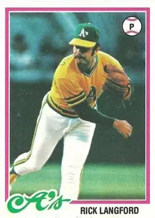 1978 Topps #327 - Rick Langford - Oakland Athletics