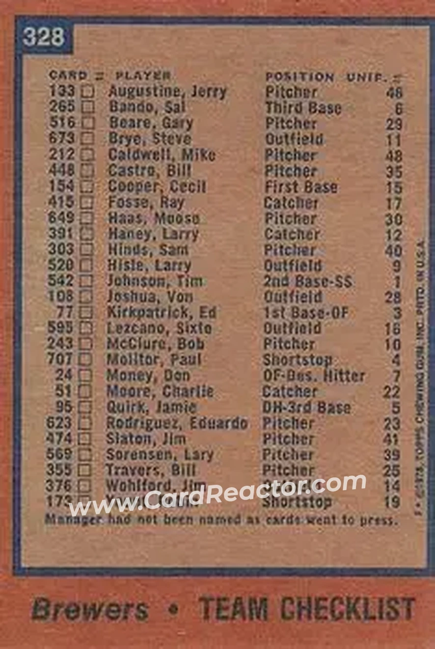 Back of Card #328
