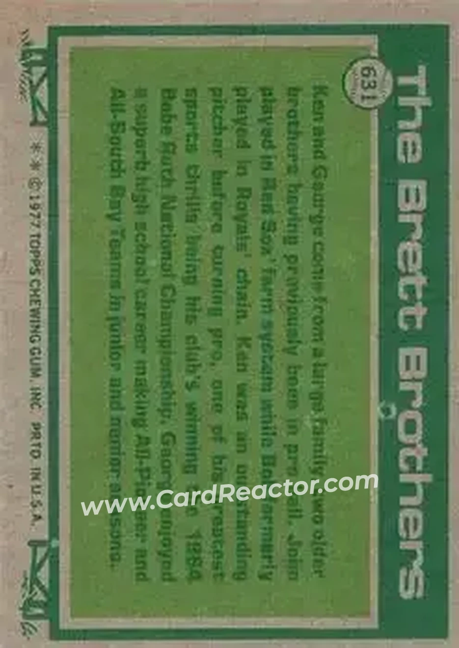 Back of Card #631