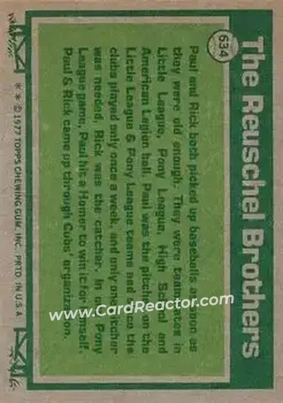 Back of Card #634
