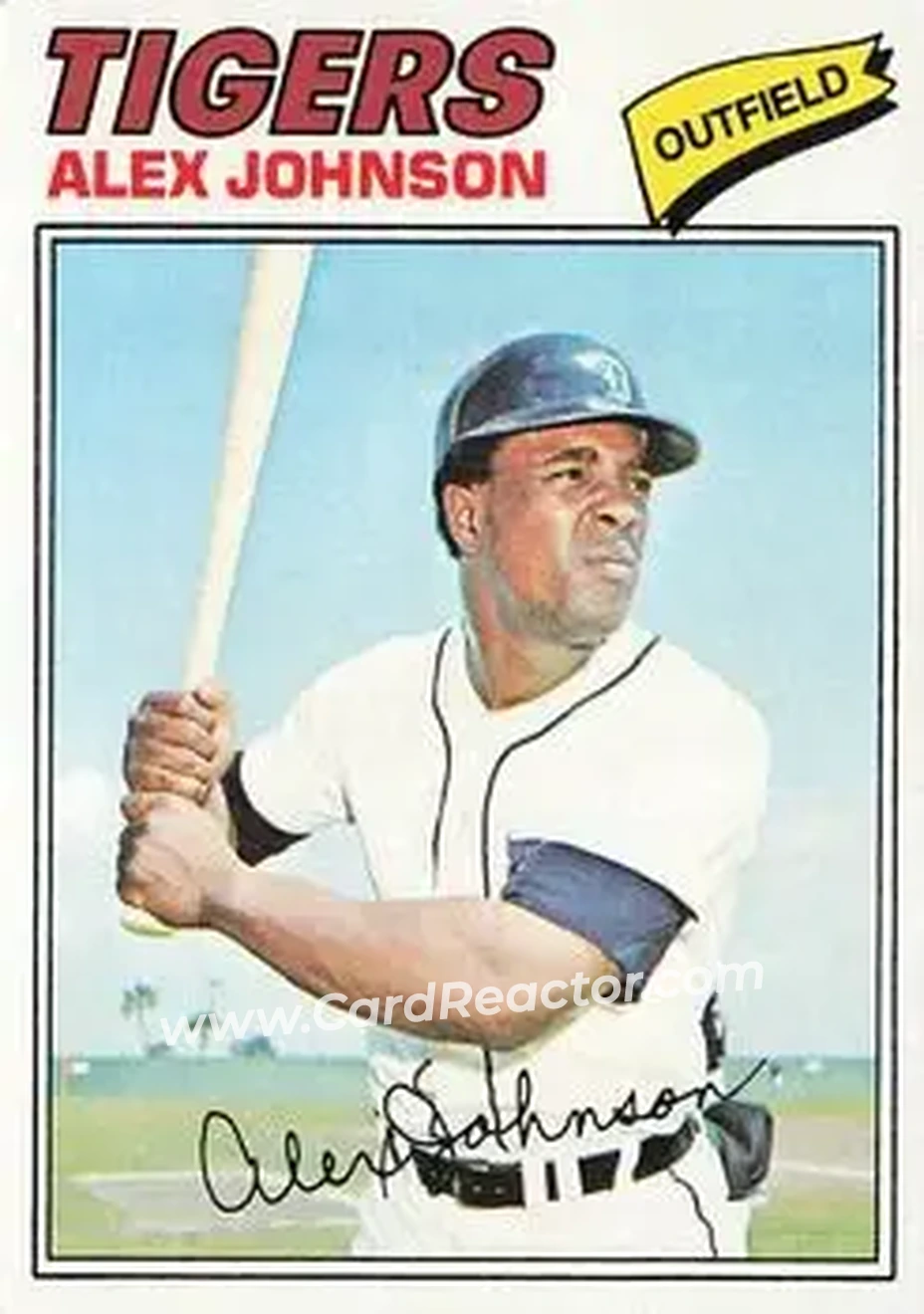 1977 Topps #637 - Alex Johnson - Detroit Tigers