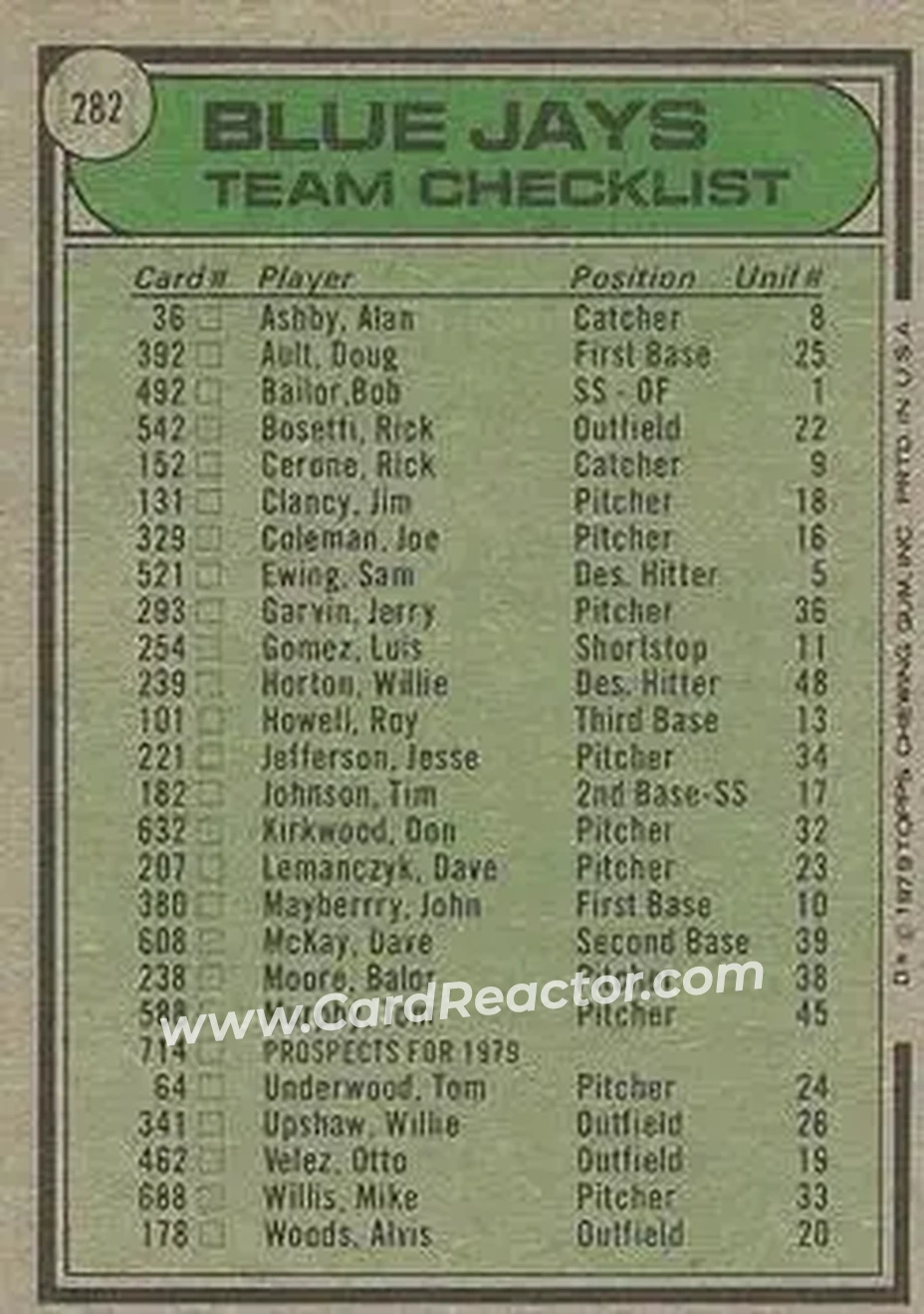 Back of Card #282