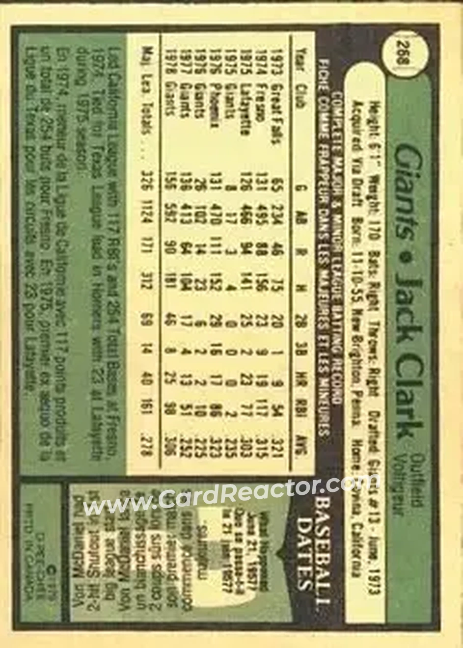 Back of Jack Clark