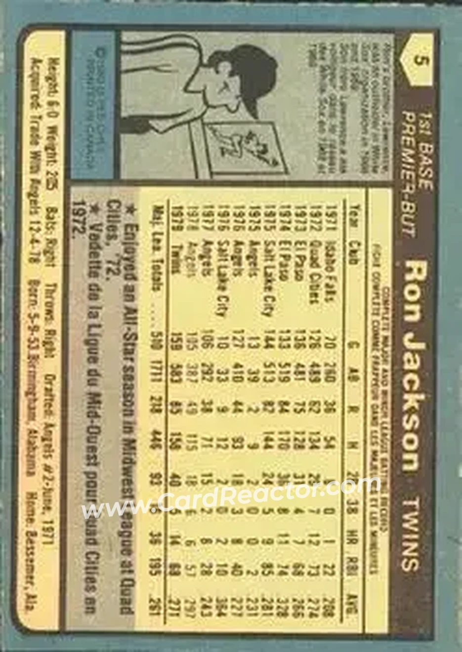Back of Ron Jackson