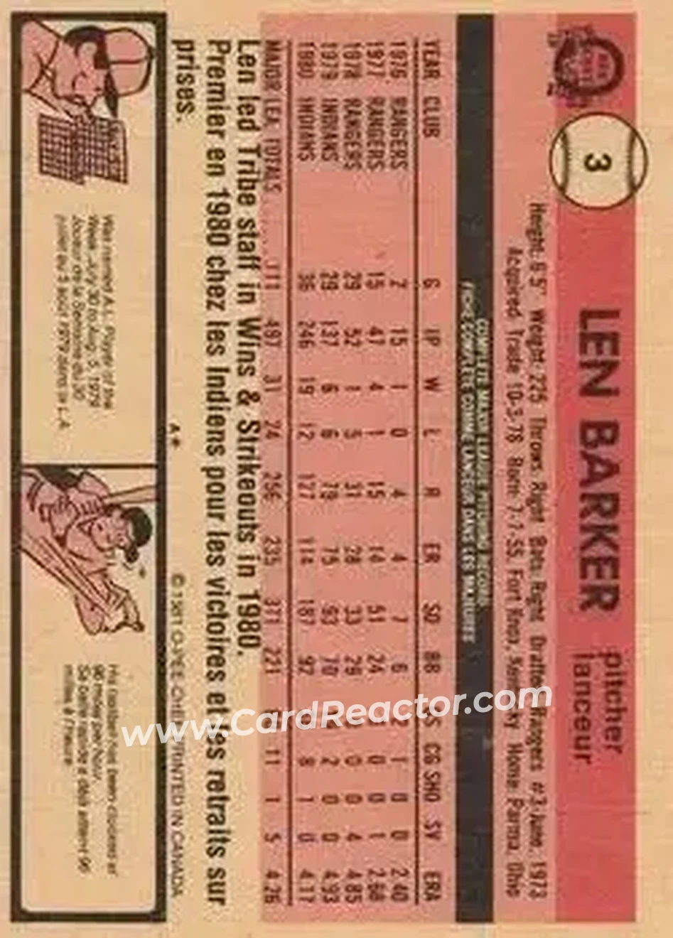 Back of Len Barker