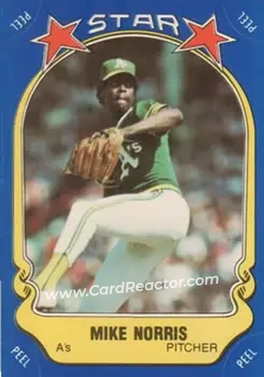 1981 Fleer Star Stickers #6 - Mike Norris - Oakland Athletics