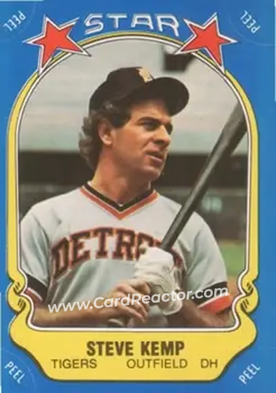 1981 Fleer Star Stickers #7 - Steve Kemp - Detroit Tigers