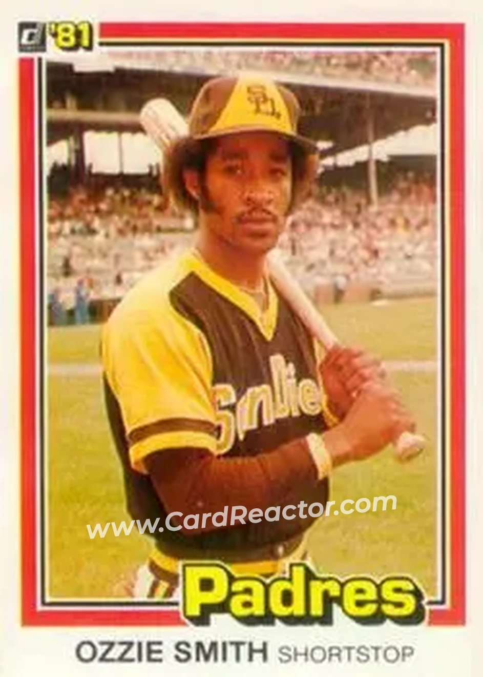 1981 Donruss #1 - Ozzie Smith - San Diego Padres 1981 Donruss #1 - Ozzie Smith - San Diego Padres